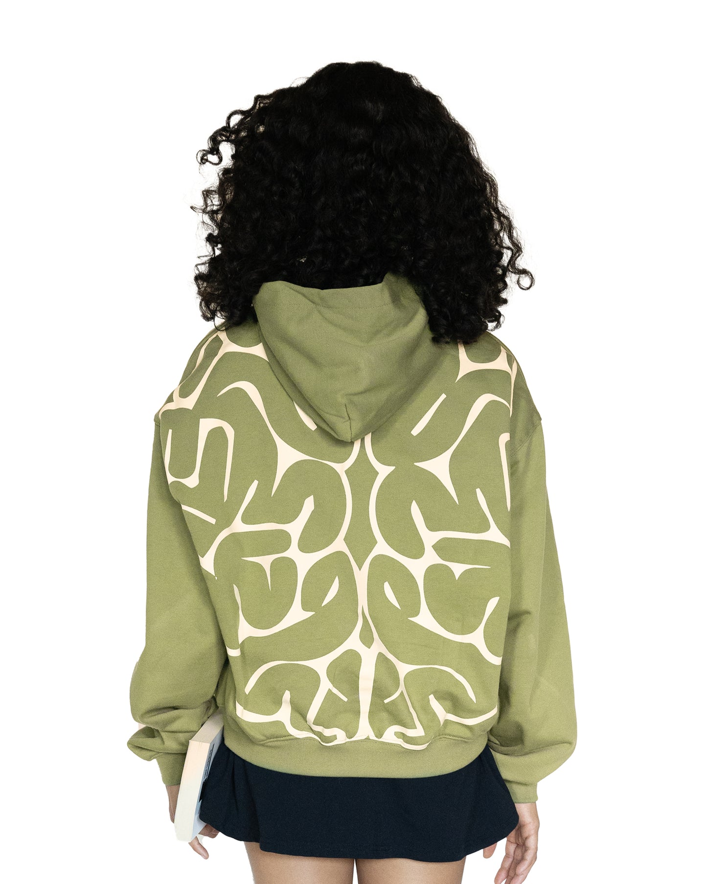 Matcha Green Brain Hoodie (Cropped)